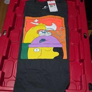 Nike Black T-Shirt with Colorful Cartoon Design